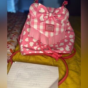 LOUNGEFLY DISNEY MINNIE MOUSE - COWGIRL FLAP MINI BACKPACK